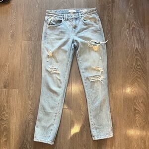 Guess Light Blue Ripped Boy Fit Jeans
